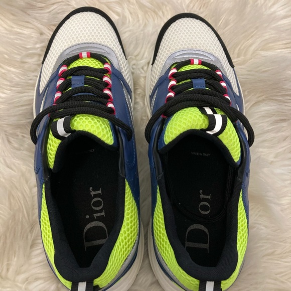 B22 SNEAKER
Blue Calfskin with Yellow and White Technical Mesh - Picture 5 of 16